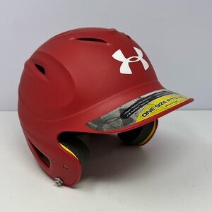 NEW! Under Armour Adult Matte Red 6.5-7.75 Batting Helmet UABH100M Baseball